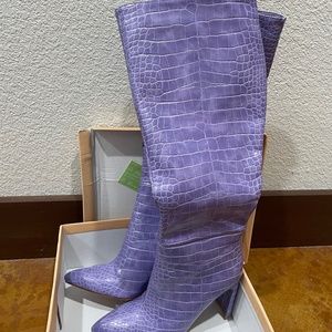 Billin Purple Knee High Boots